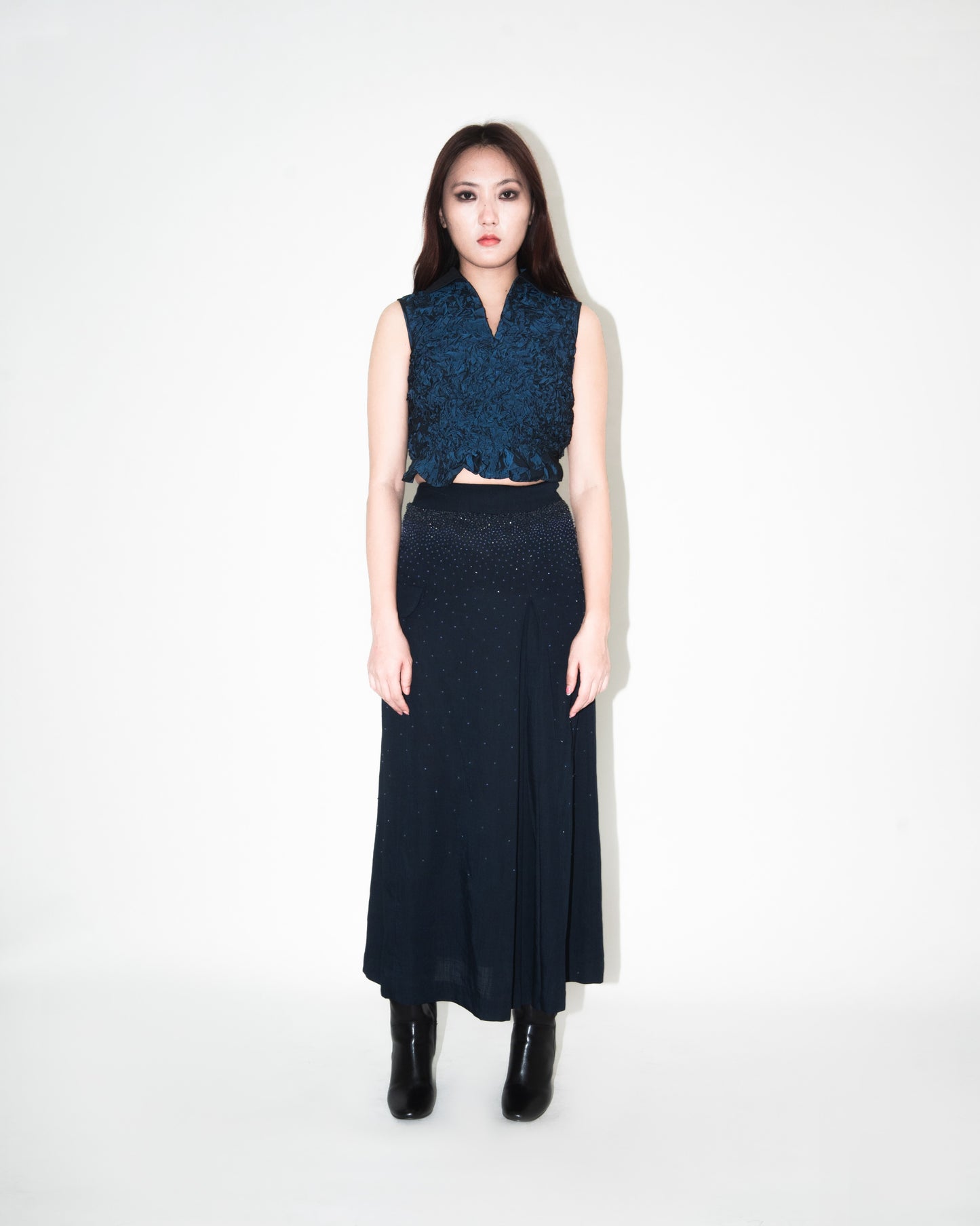 Crumple textured top