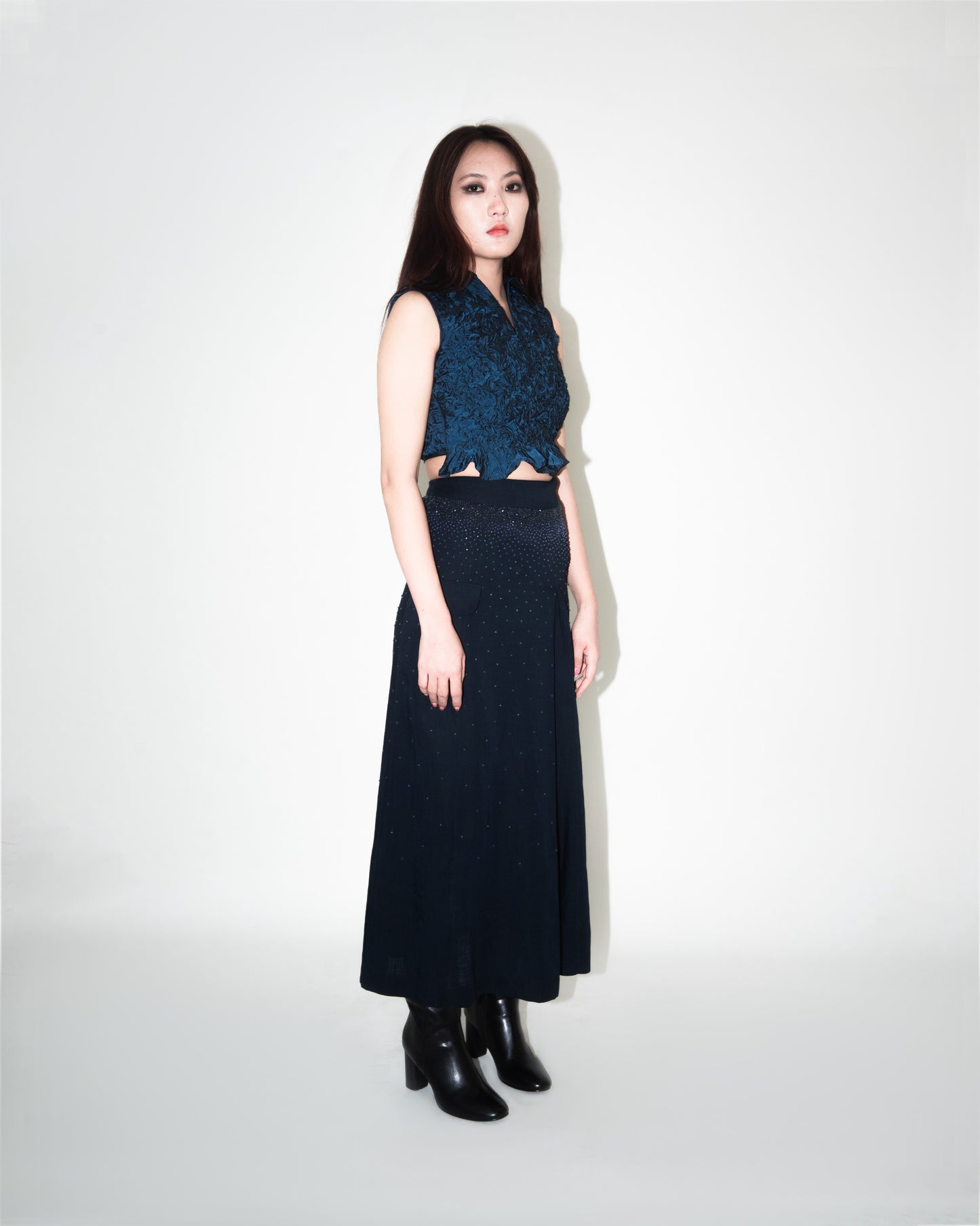 Crumple textured top