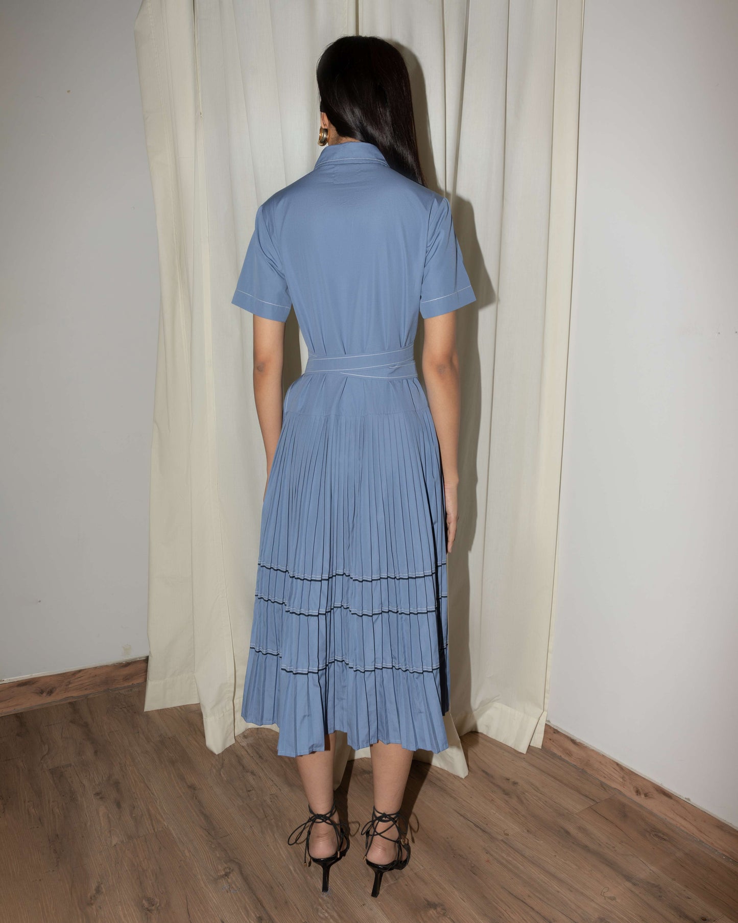 Fan Frill Polo Dress - Leh Studios