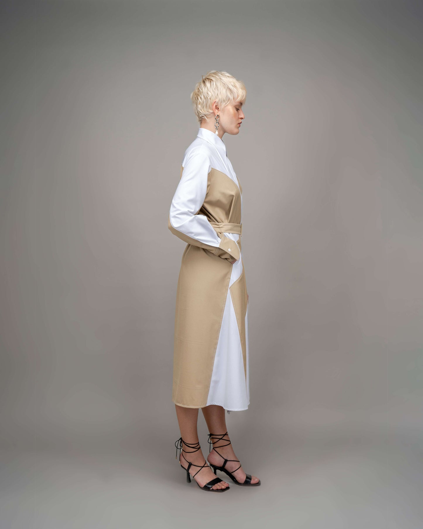 Composition Suit Shirt Dress