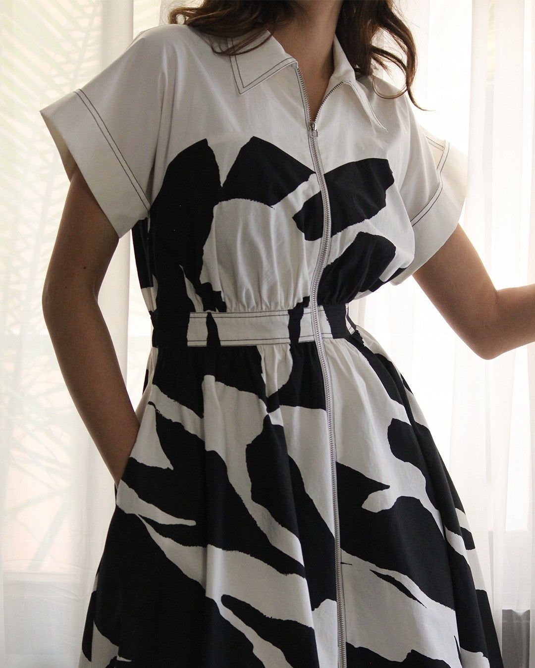 Stream Cup Zip Dress - Leh Studios