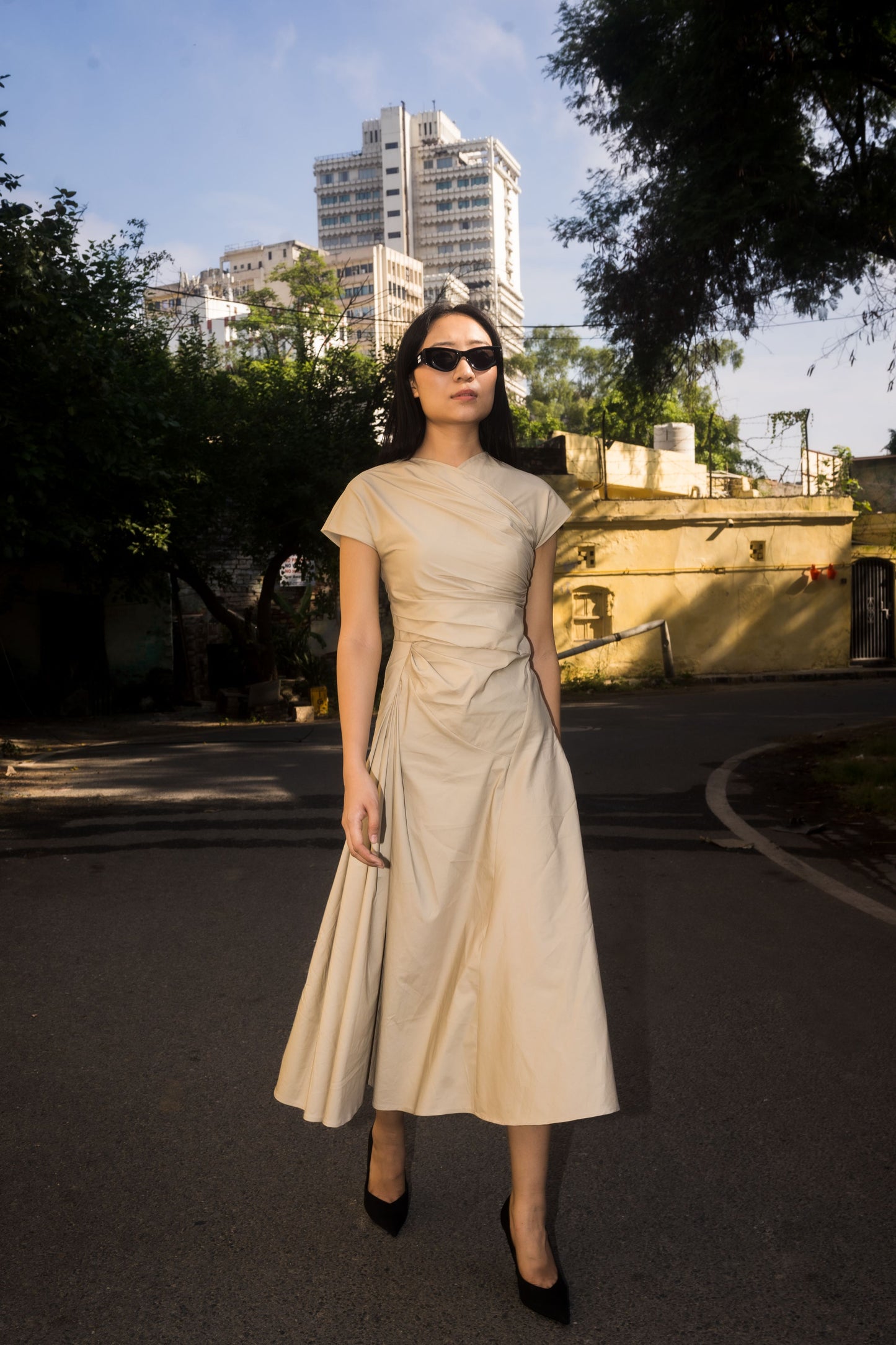 Petra Draped Dress - Leh Studios