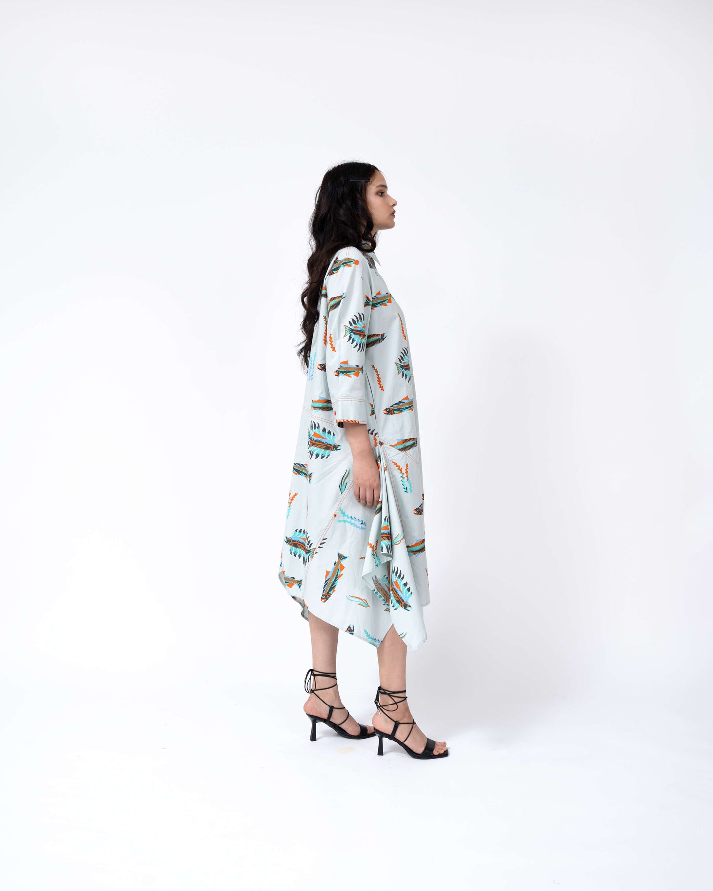 Scale Fish Print New Hanker Dress - Leh Studios