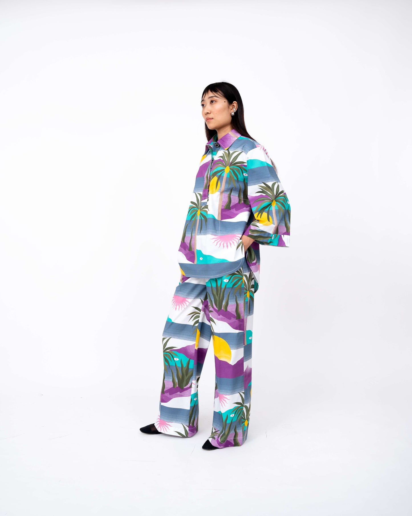 Island Print Classic Tunic - Leh Studios