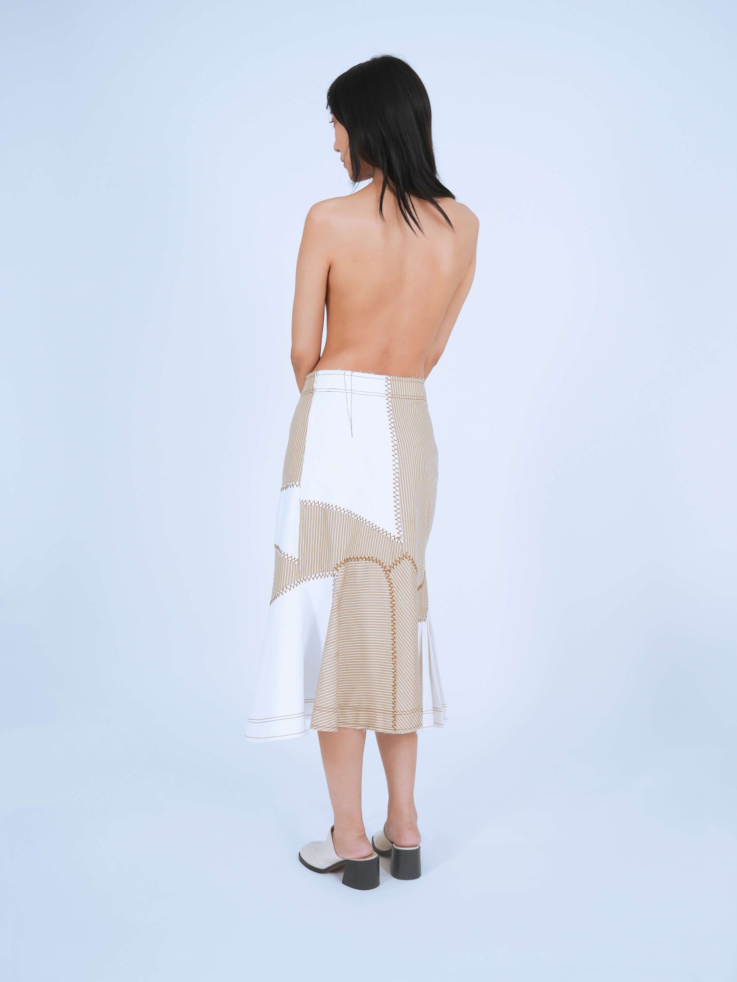 Bamboo Repurposed Skirt - Leh Studios