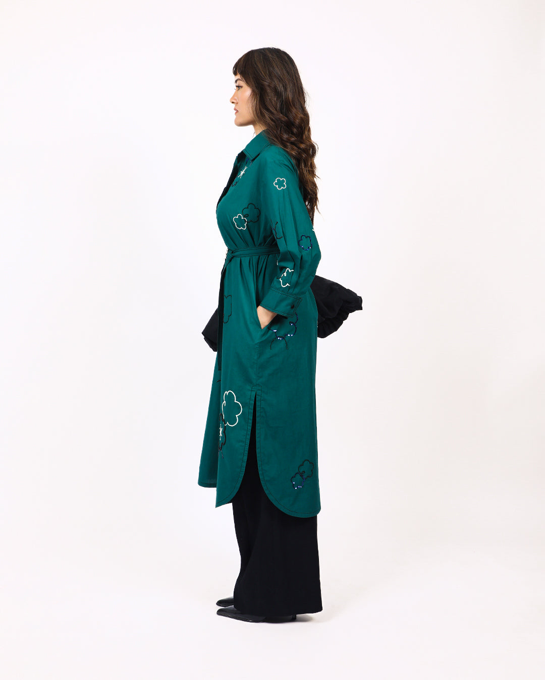 Ditsy Embroidered Fence Shirt