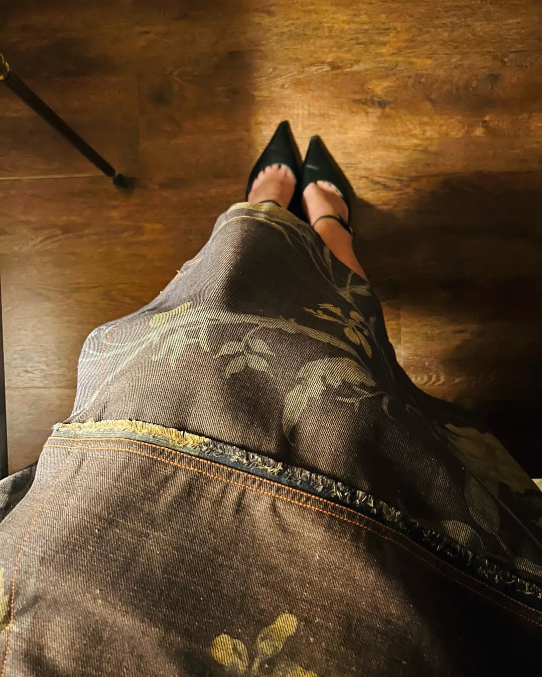 Summer Chints Hanker Denim Skirt