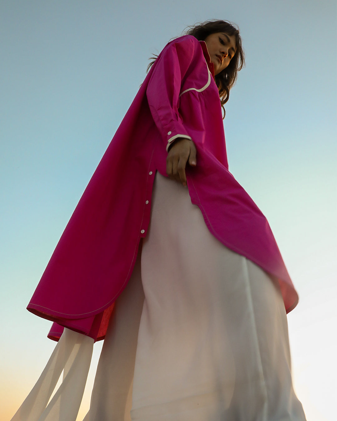 Line Shirt Dress - Leh Studios