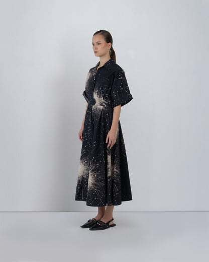 Sun Dress In Splatter Print