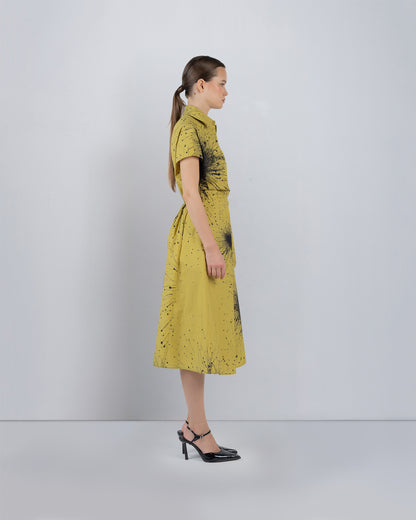Wrap Dress in Splatter Print