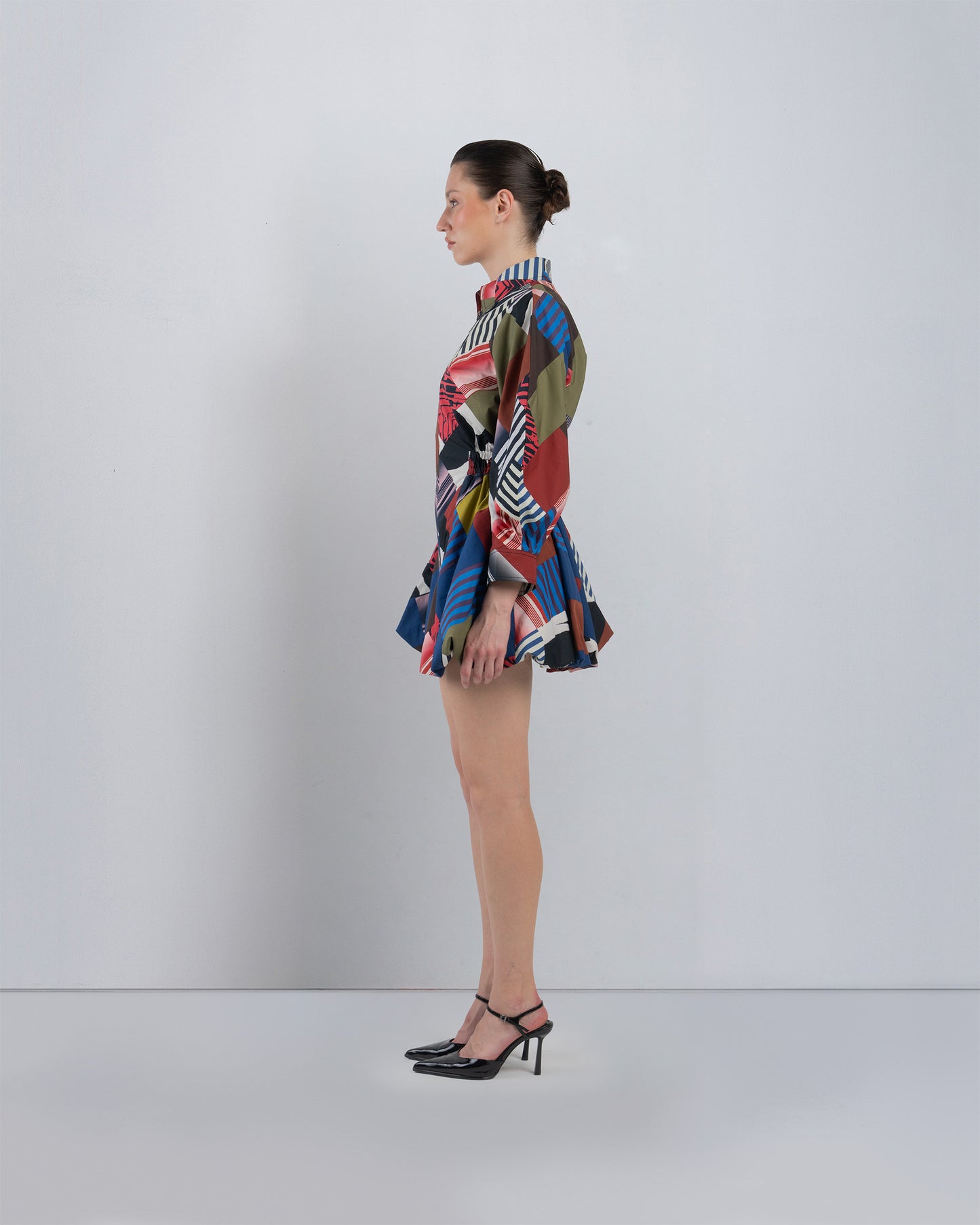 Mosaic Bubble Hem Dress