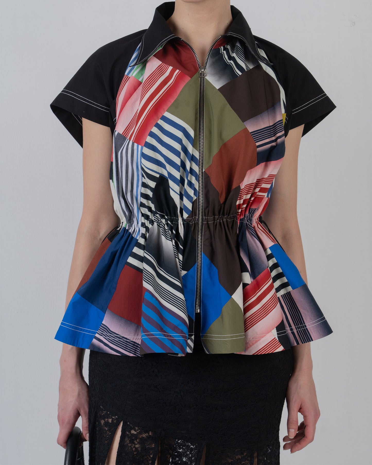 Patchwork Parka Top