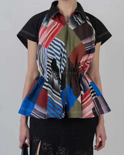 Patchwork Parka Top