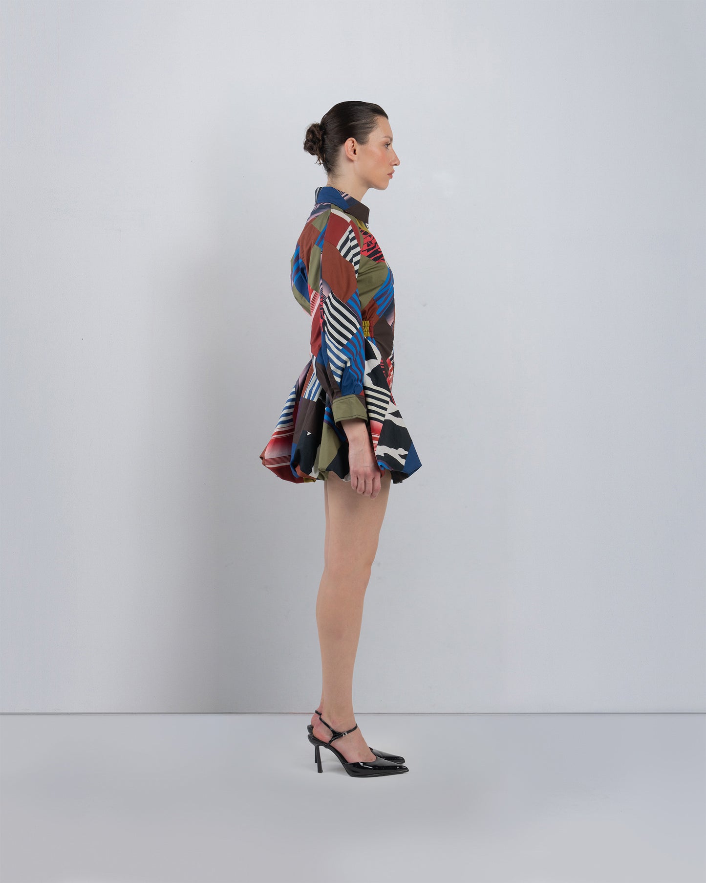 Mosaic Bubble Hem Dress