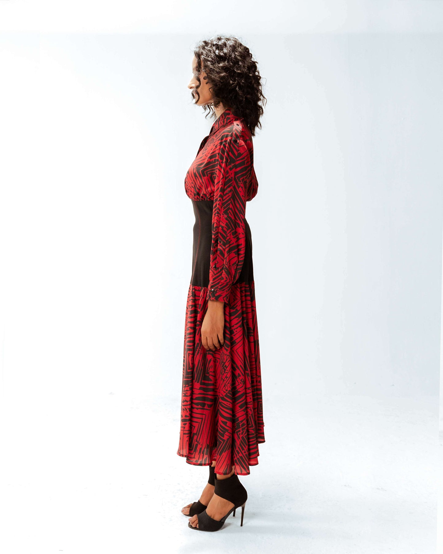 Florix print Samira crepe dress