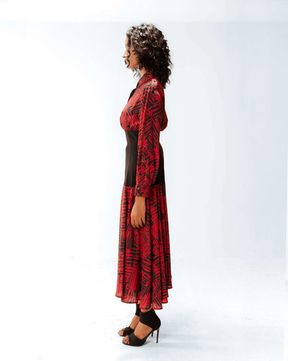 Florix print Samira crepe dress