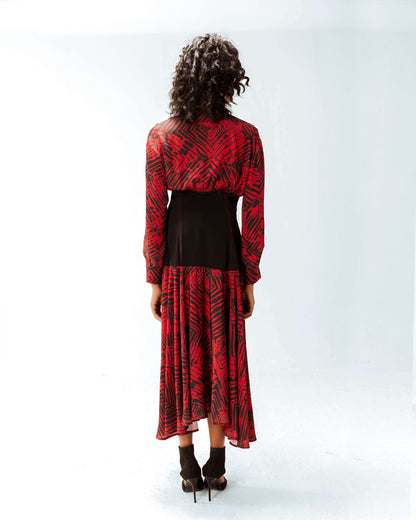 Florix print Samira crepe dress