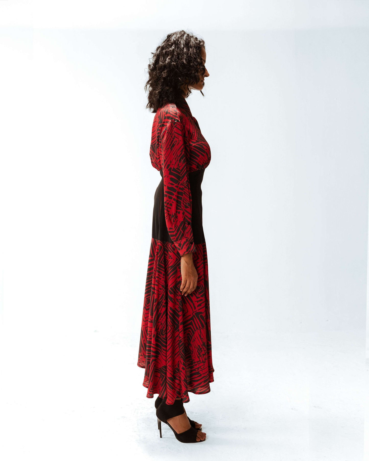 Florix print Samira crepe dress