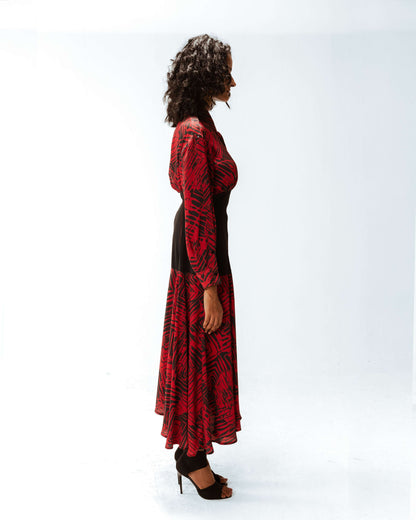 Florix print Samira crepe dress