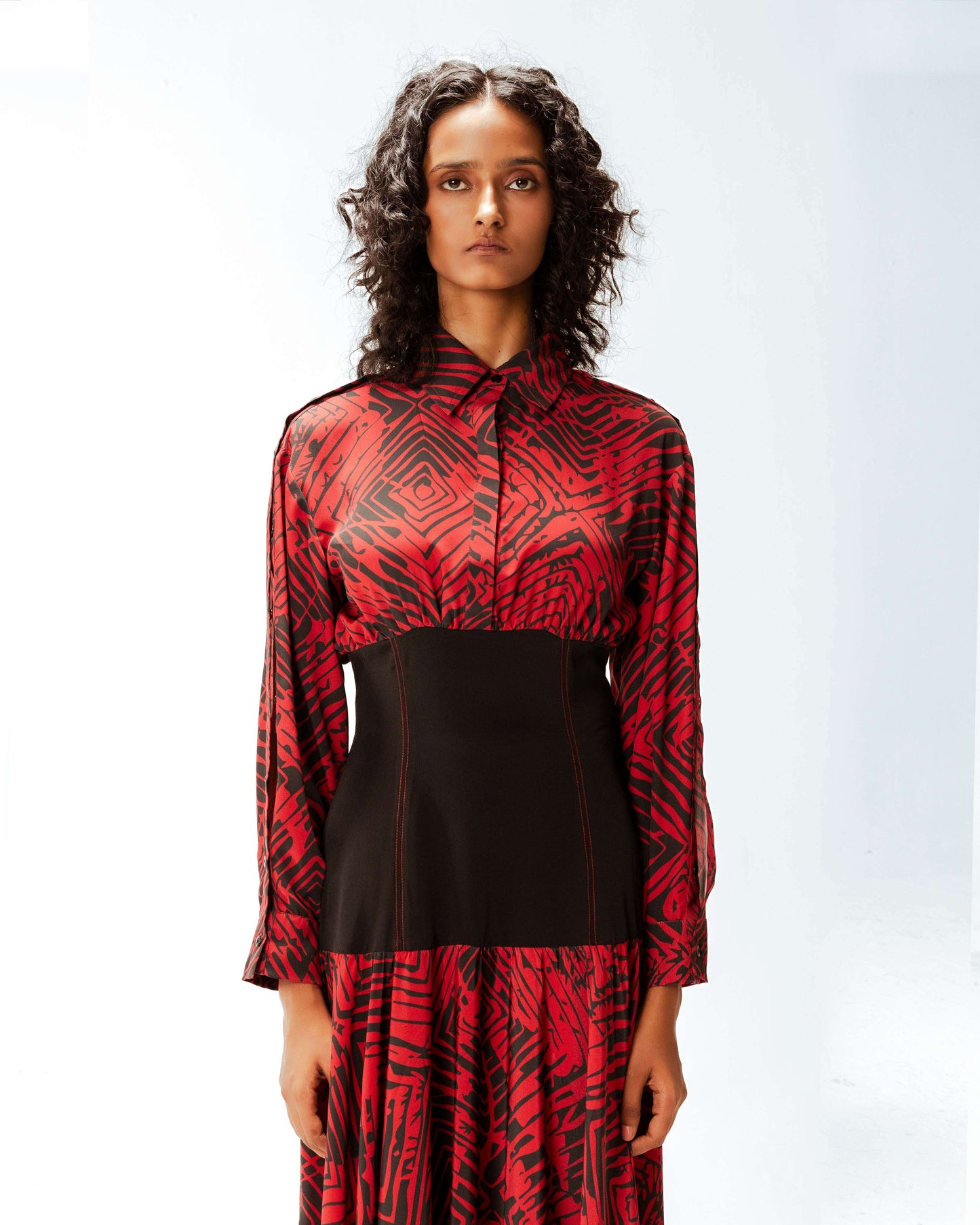 Florix print Samira crepe dress
