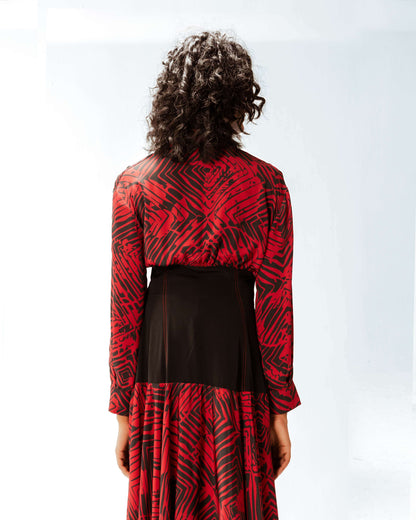 Florix print Samira crepe dress