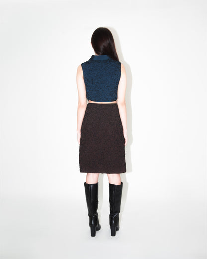 Crumple textured skirt