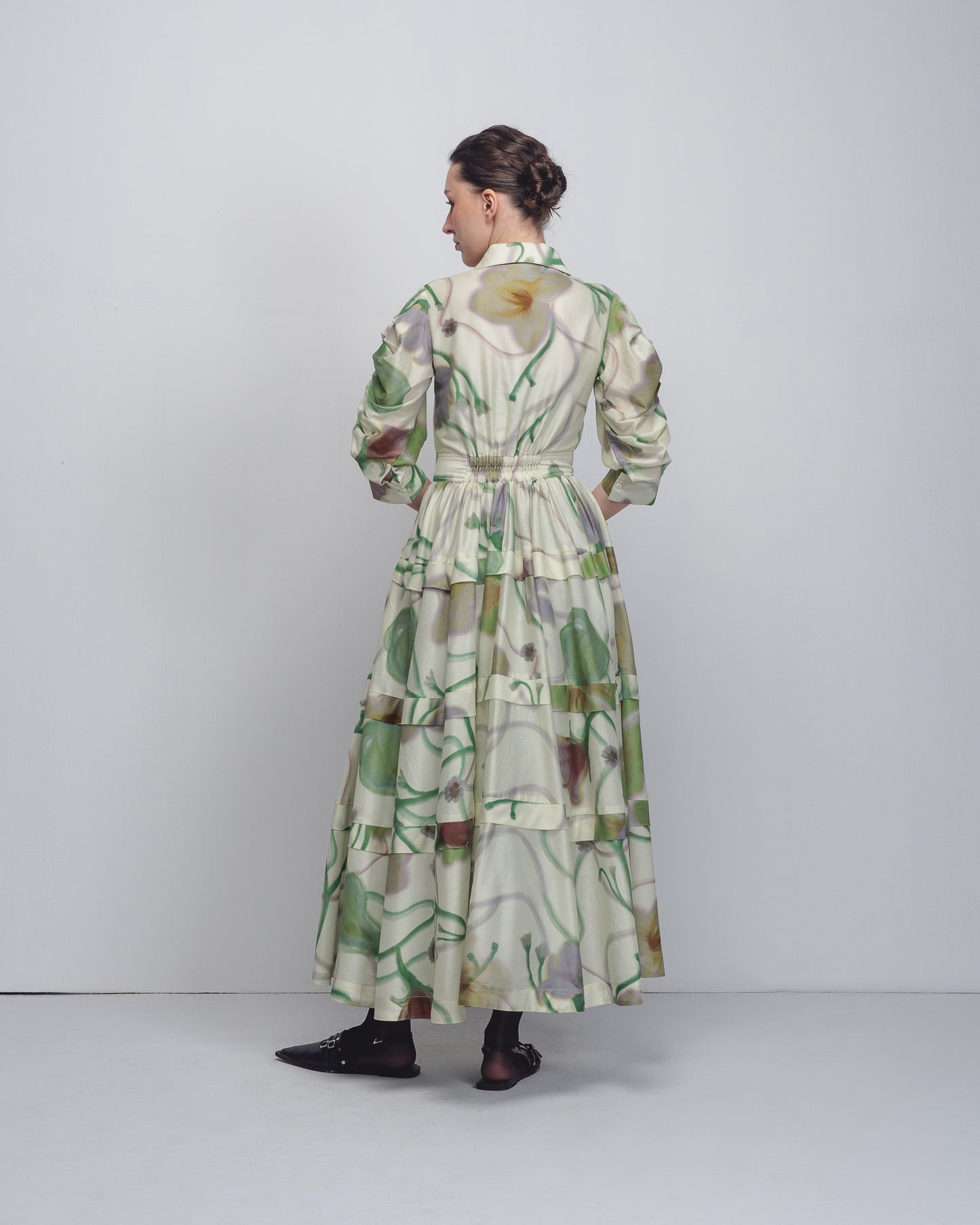 Paron Print Pleated Dress
