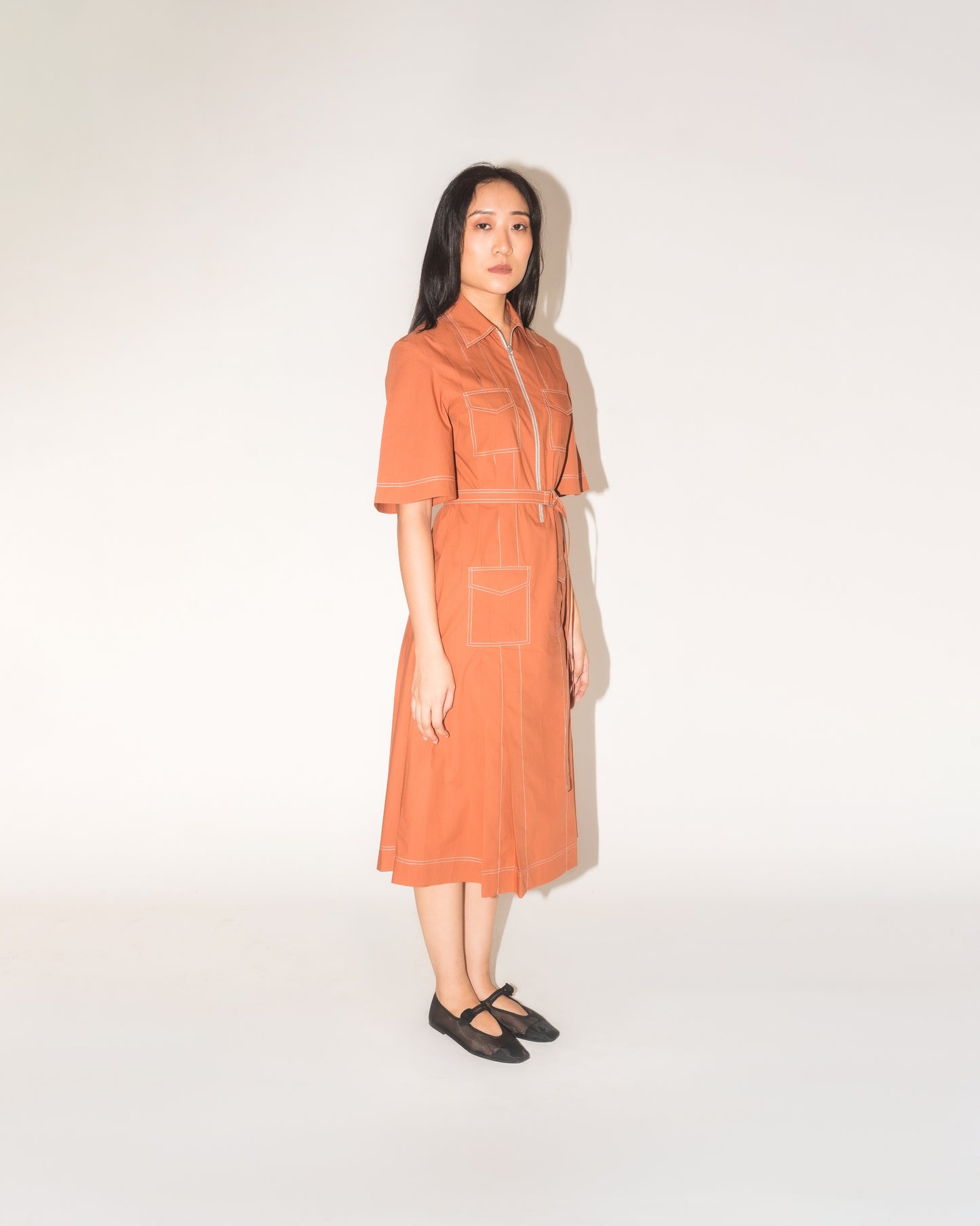 Pleated Safari Dress