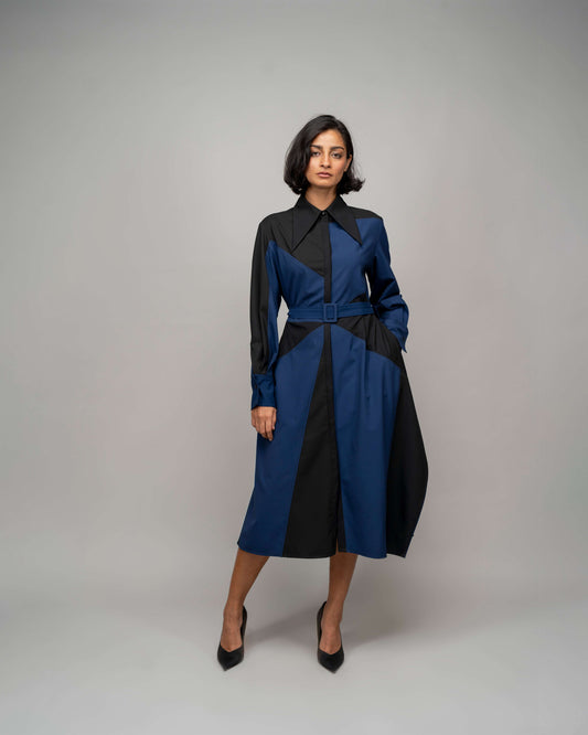 Composition Suit Shirt Dress