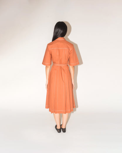 Pleated Safari Dress