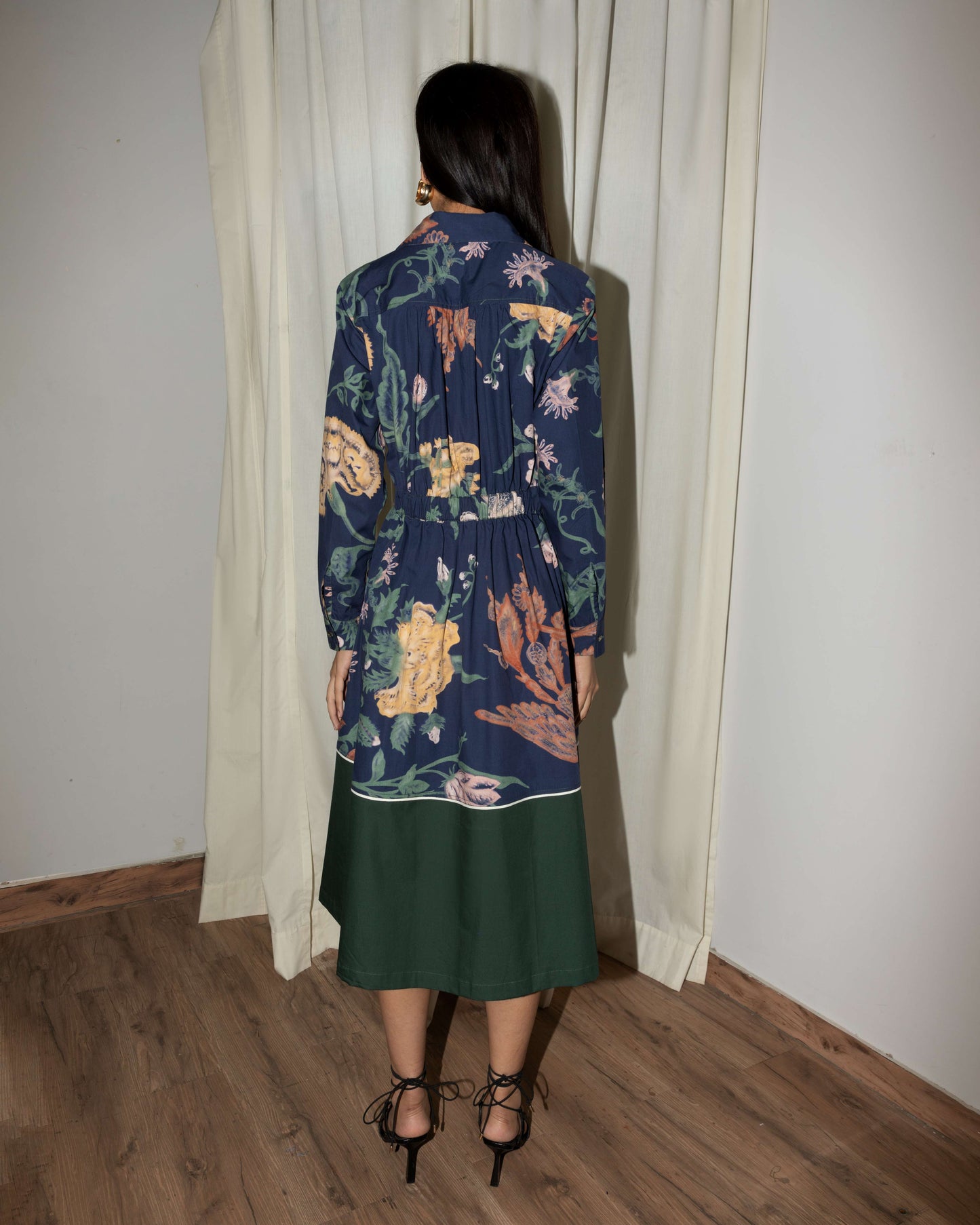 Colour Blocked Wrap Dress