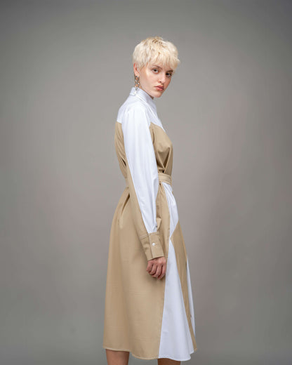Composition Suit Shirt Dress