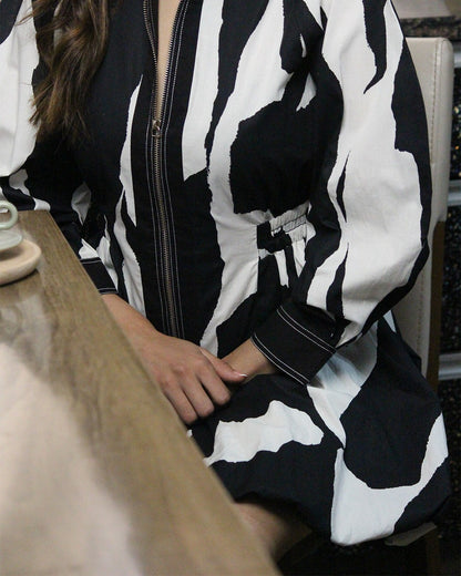 Stream Bubble Hem Dress