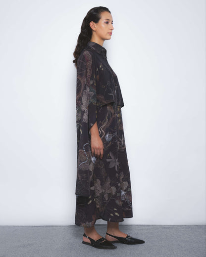Manto Shirt Dress in Silva Print - Leh Studios
