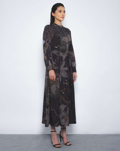 Wrap Dress in Silva Print - Leh Studios