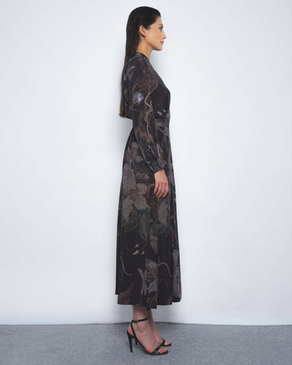Wrap Dress in Silva Print - Leh Studios