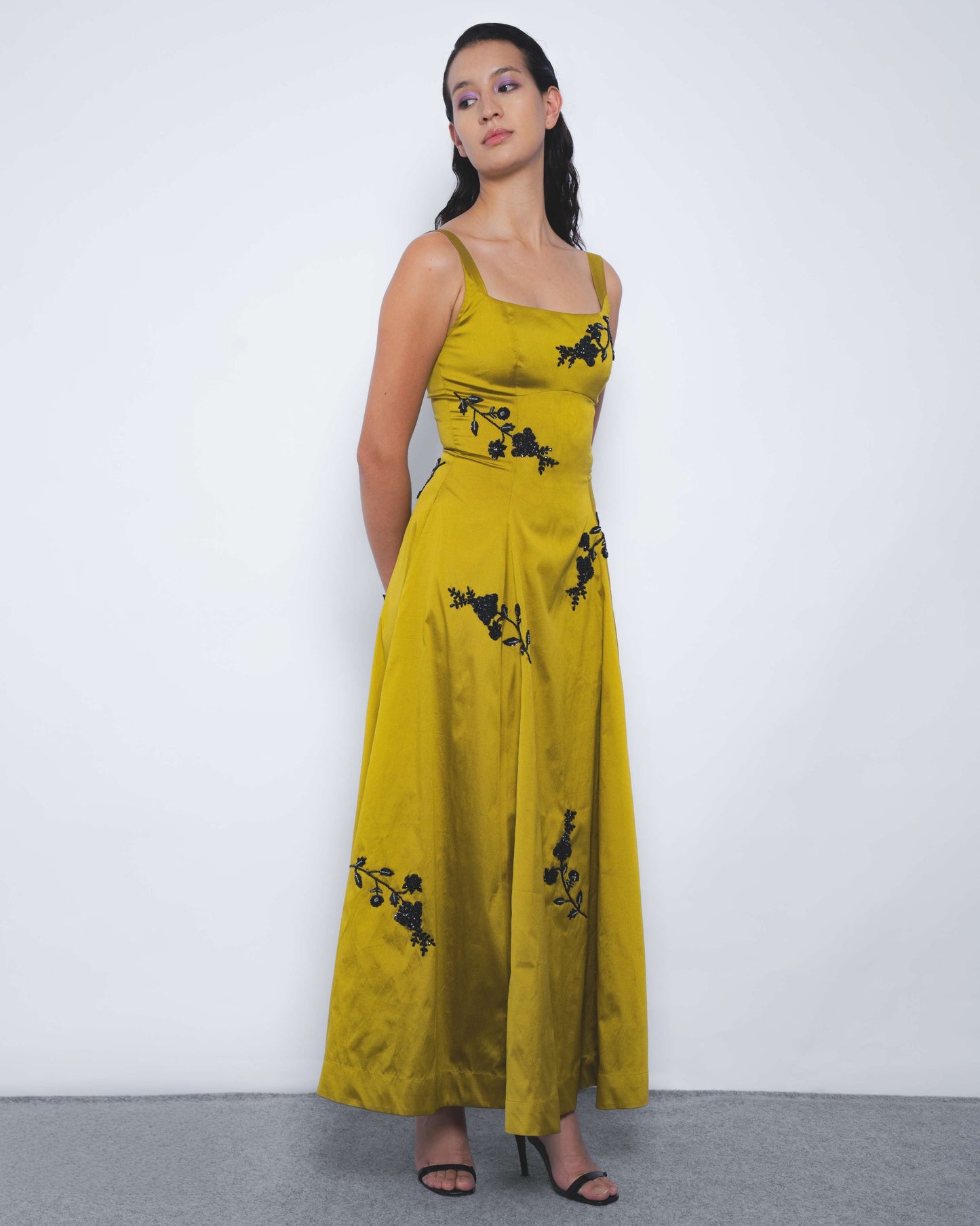 Kaika Embroidered Strap Dress - Leh Studios