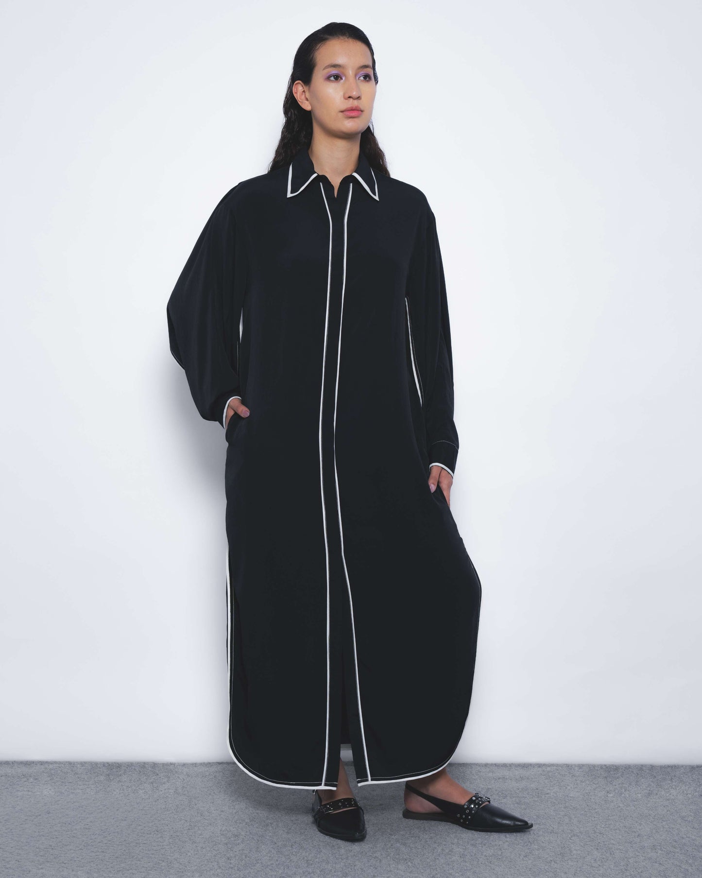 Elian Crepe Shirt Dress - Leh Studios