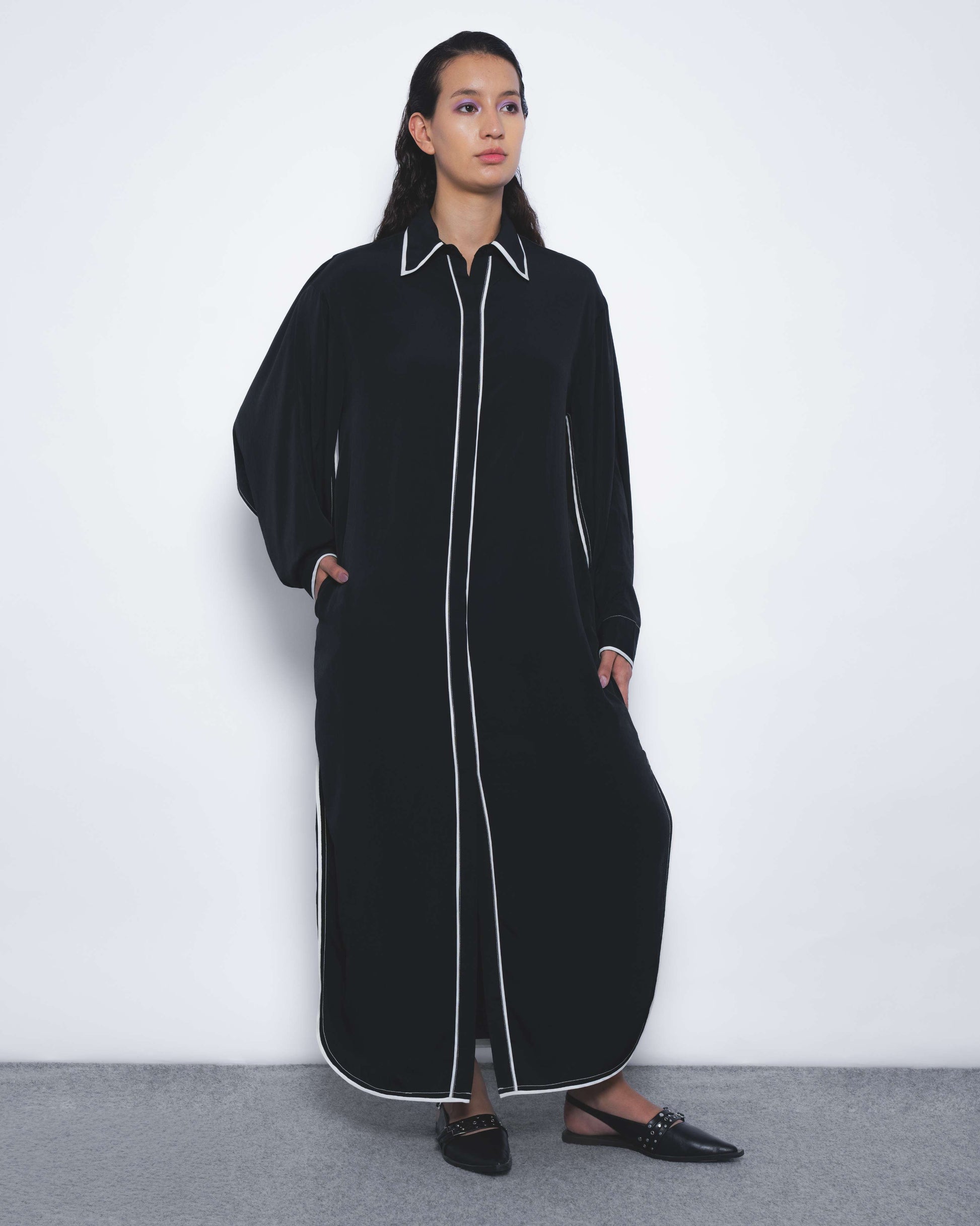 Elian Crepe Shirt Dress - Leh Studios