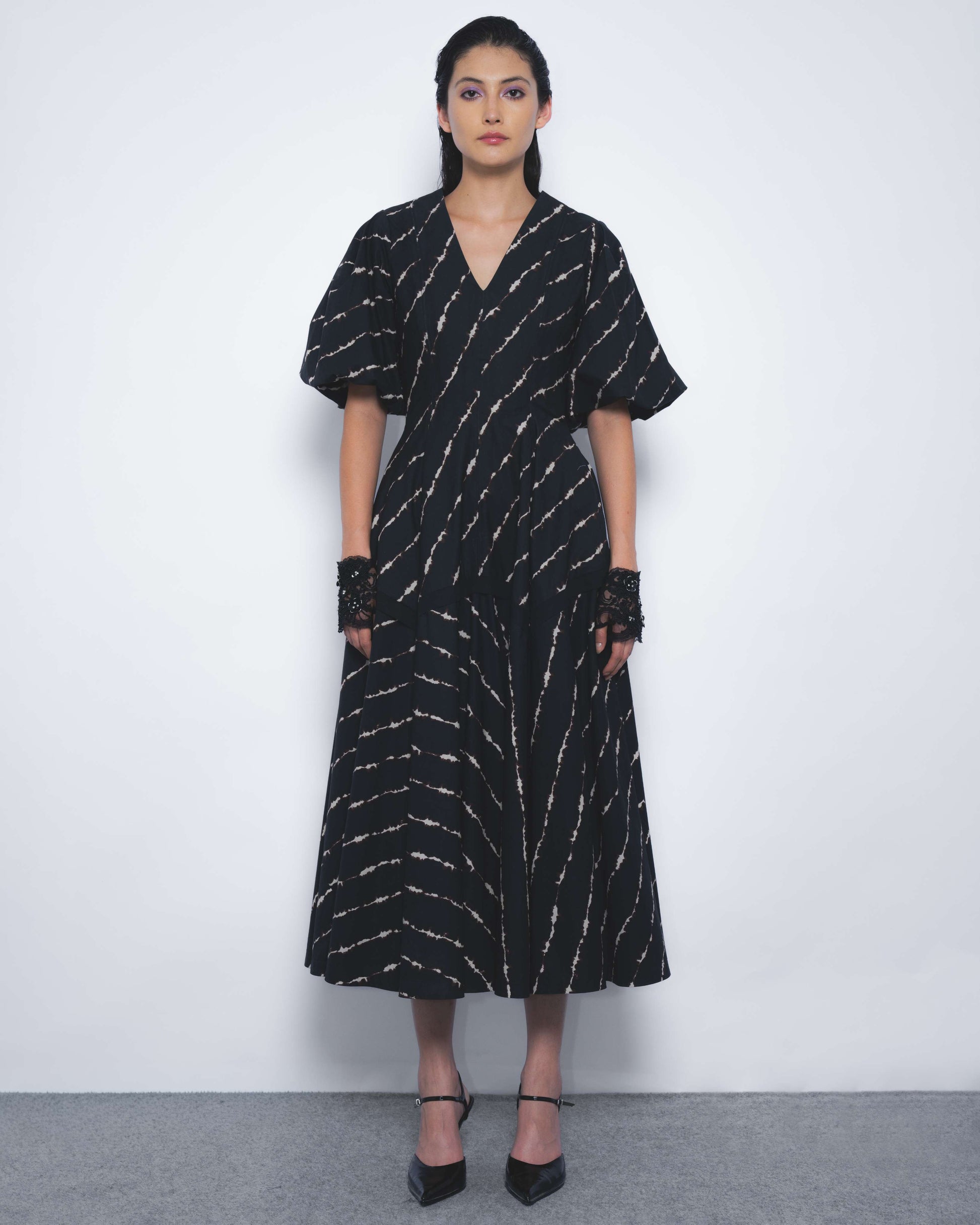 Thalia Dress in Spina Print - Leh Studios