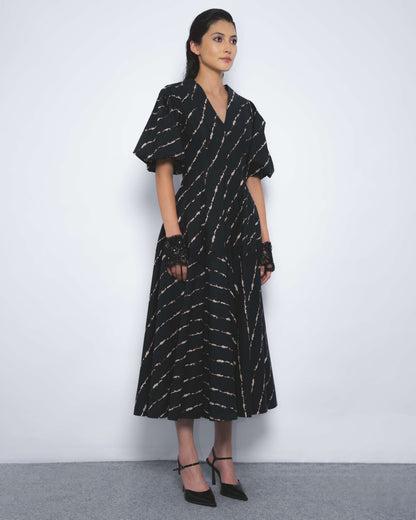 Thalia Dress in Spina Print - Leh Studios