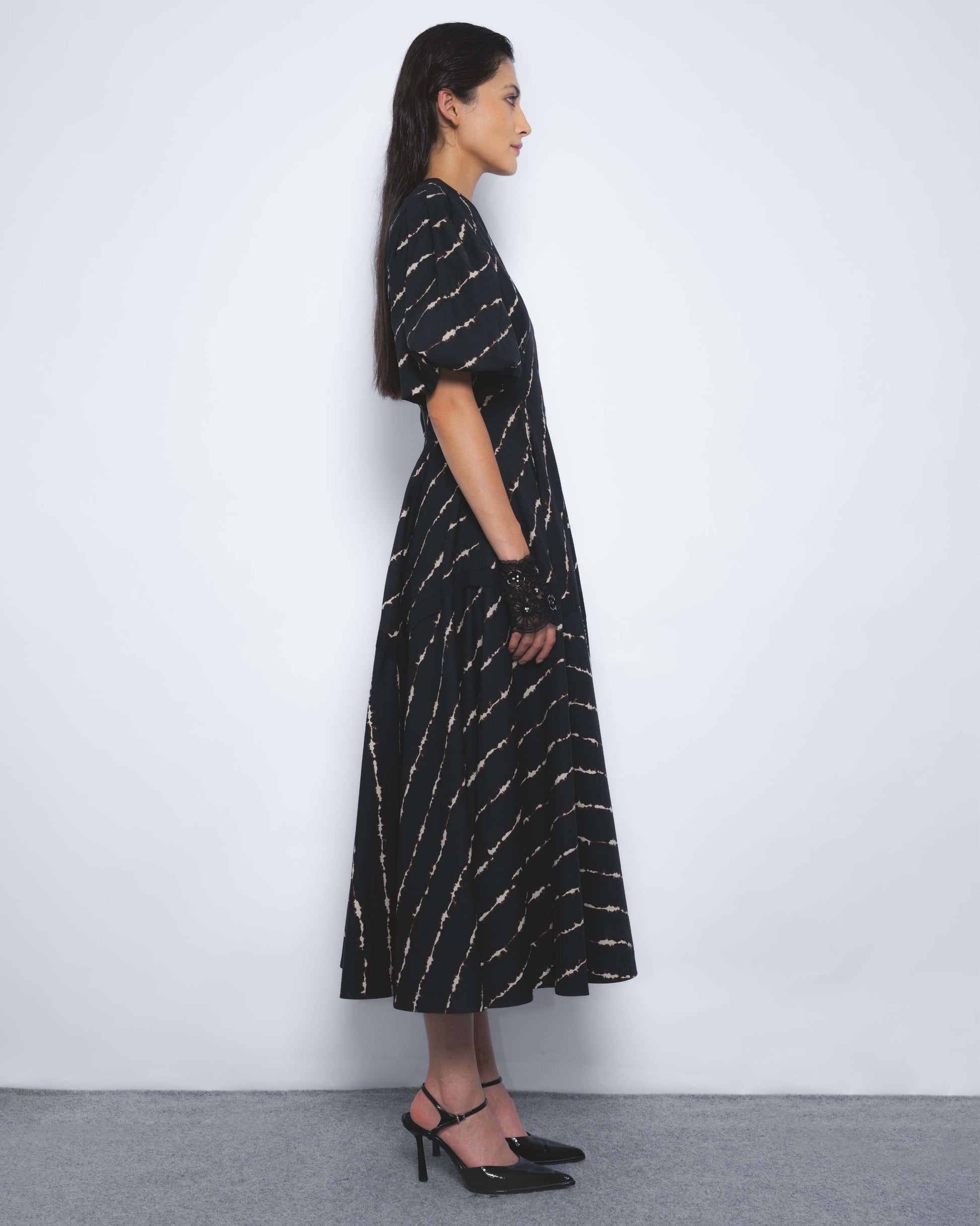 Thalia Dress in Spina Print - Leh Studios