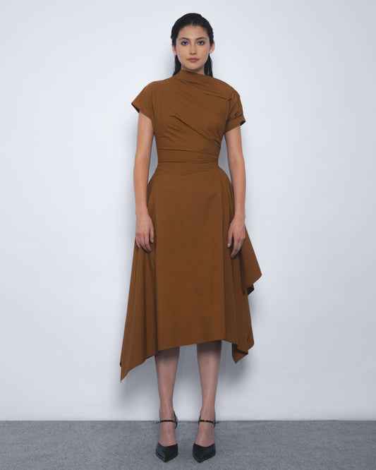 Rigzar Draped Dress - Leh Studios
