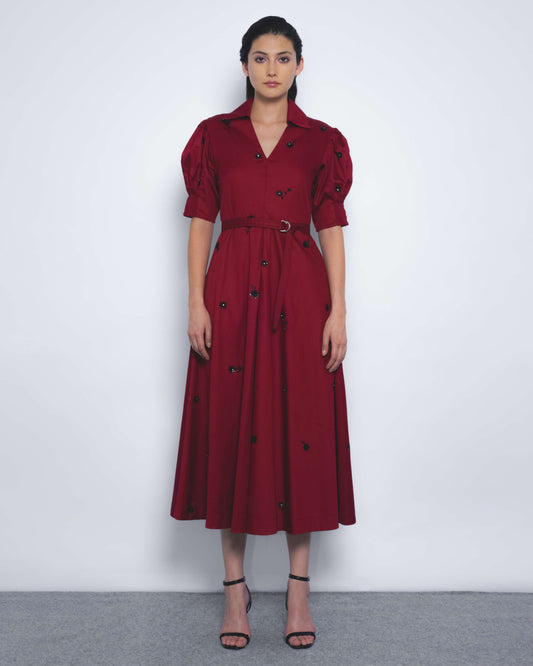 Ume Embroidered Dress - Leh Studios