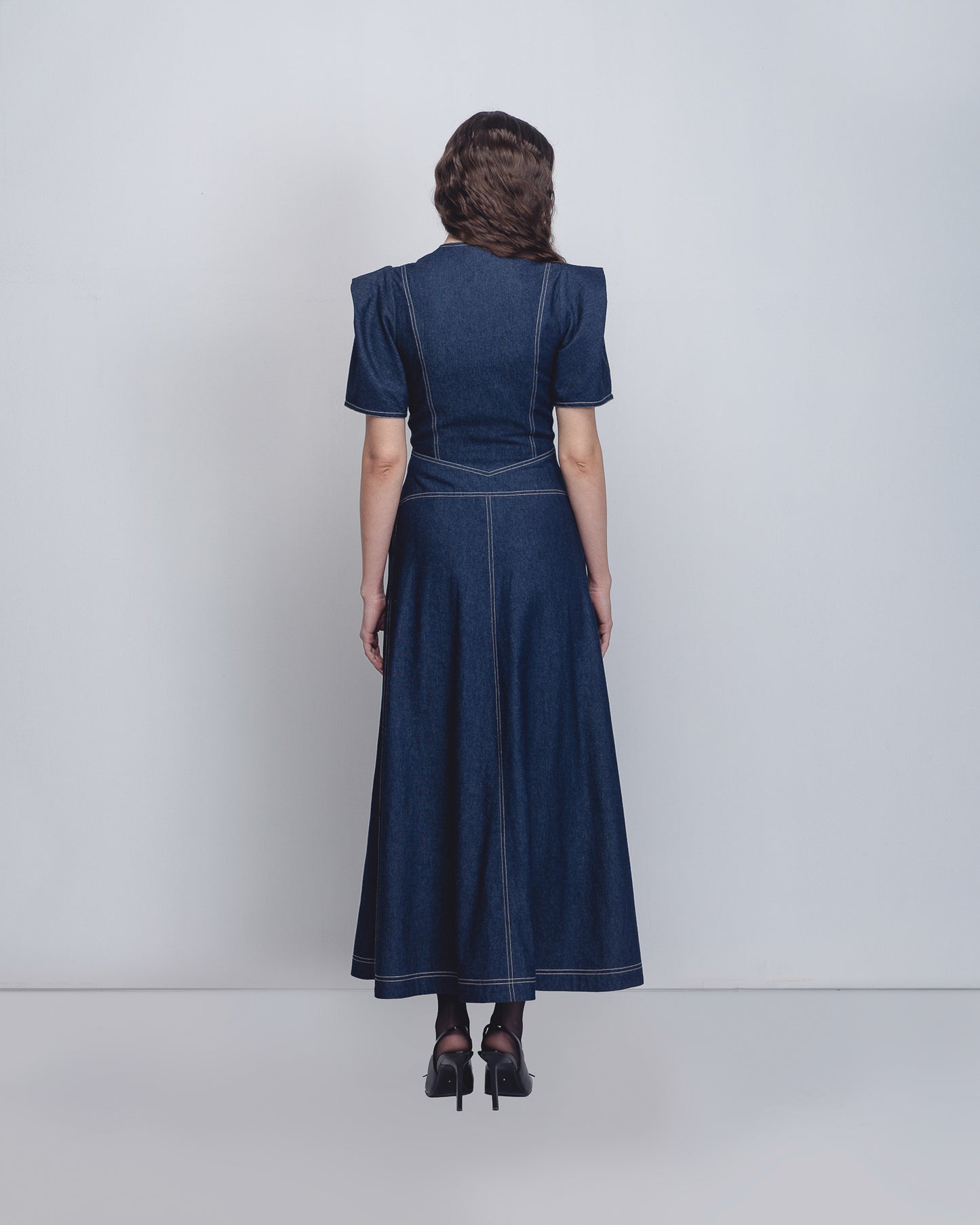 Denim Panelled Dress
