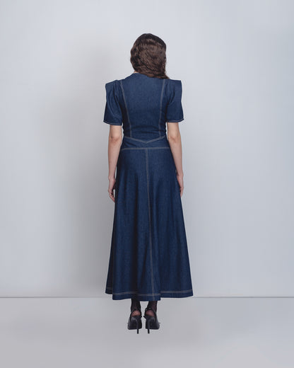 Denim Panelled Dress