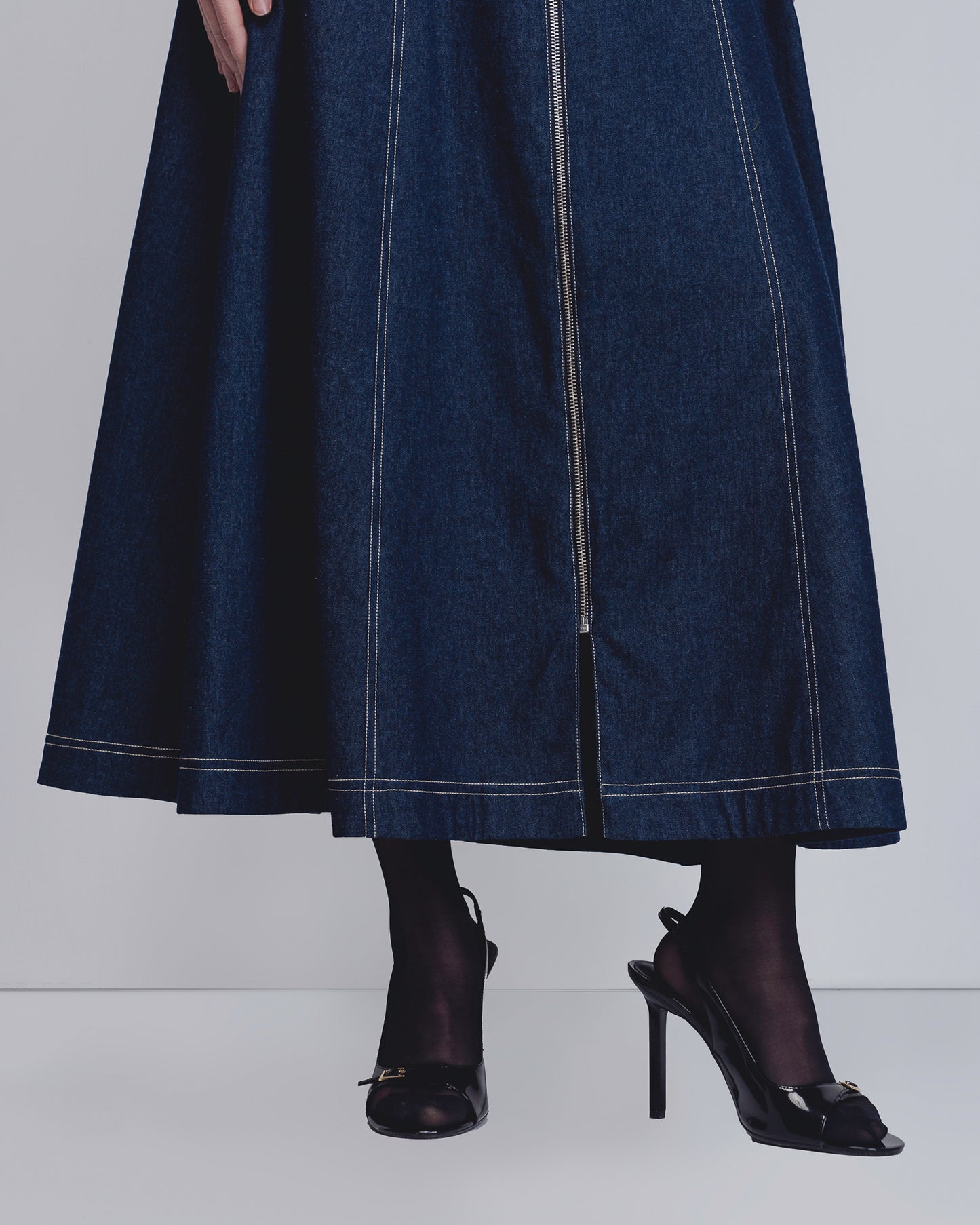 Denim Panelled Dress