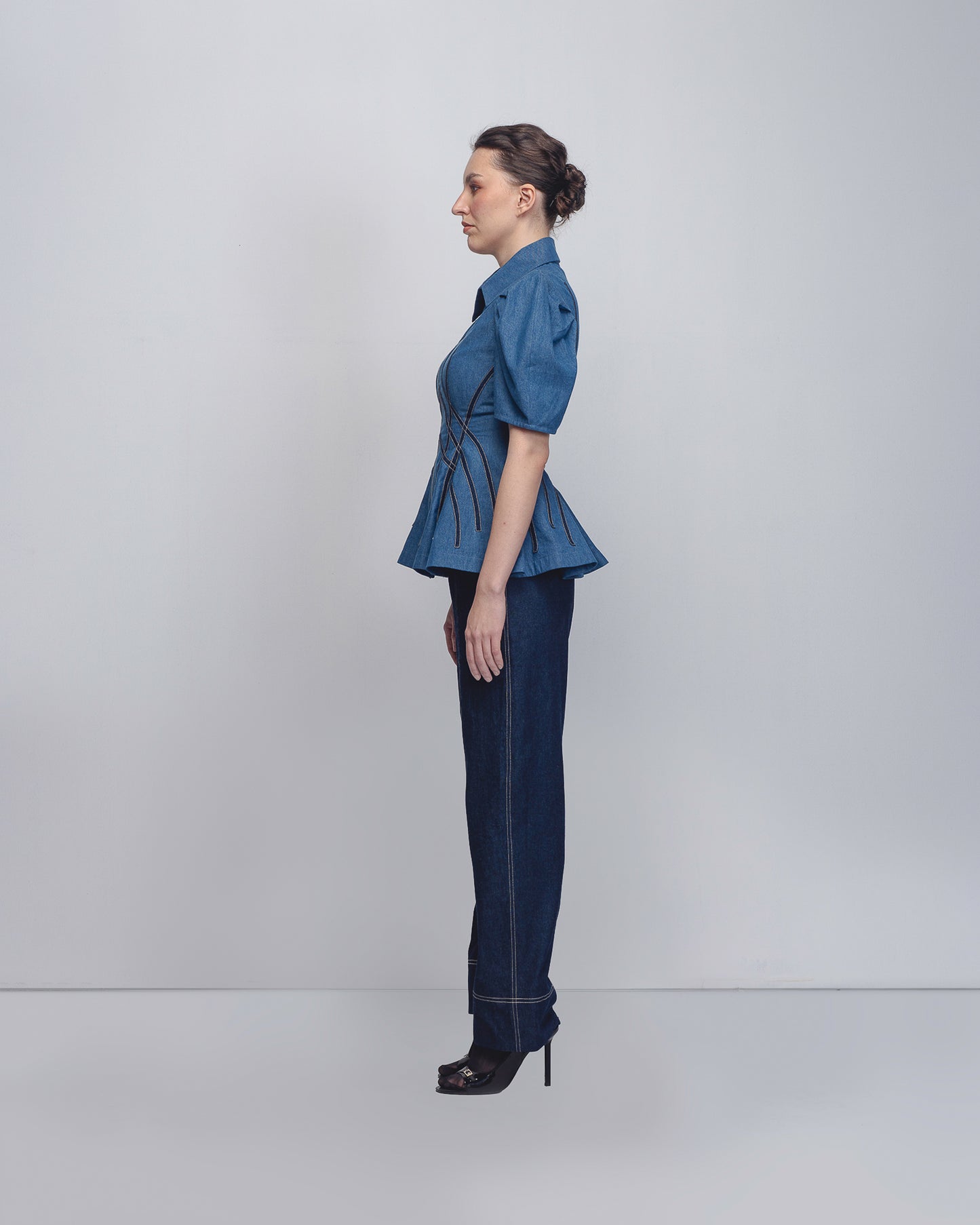 Spirale Denim Top