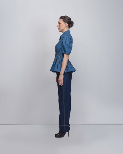Spirale Denim Top