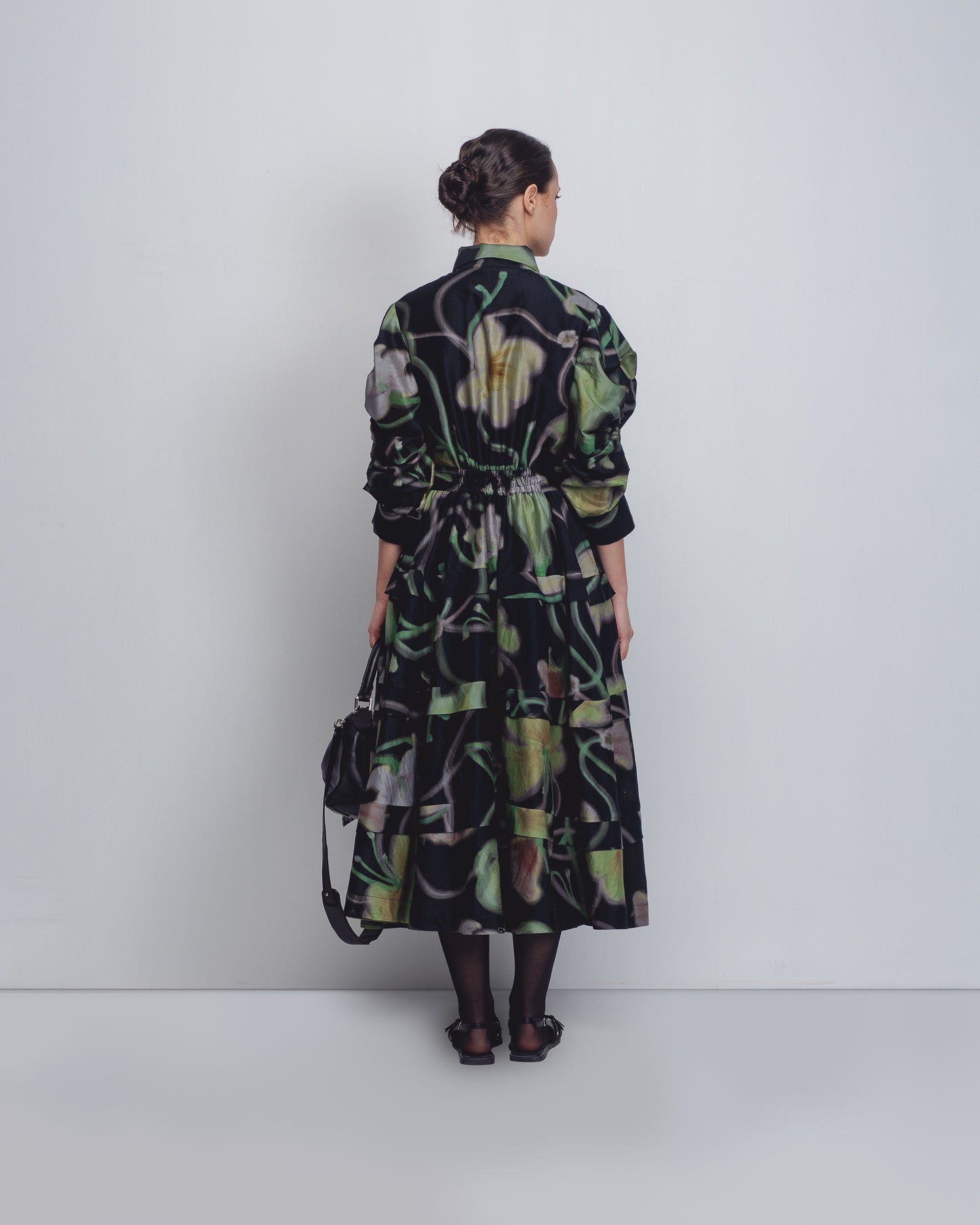 Paron Print Pleated Dress